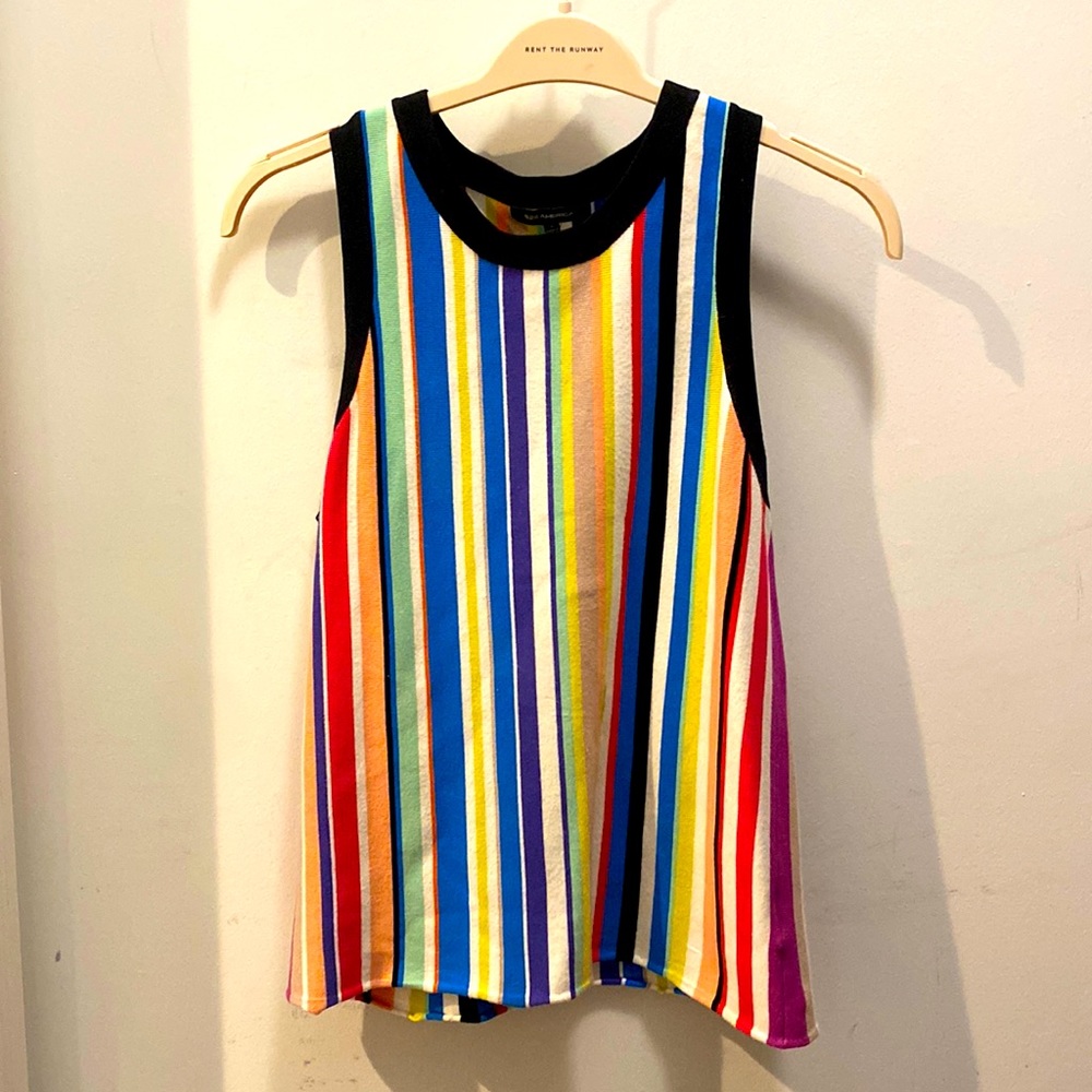 Beautiful flattering rainbow top